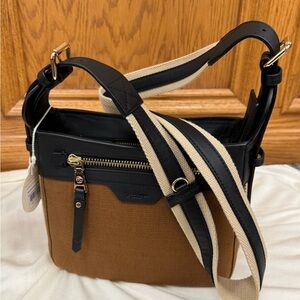 Spartina Minka Crossbody Toffee/Black NWT